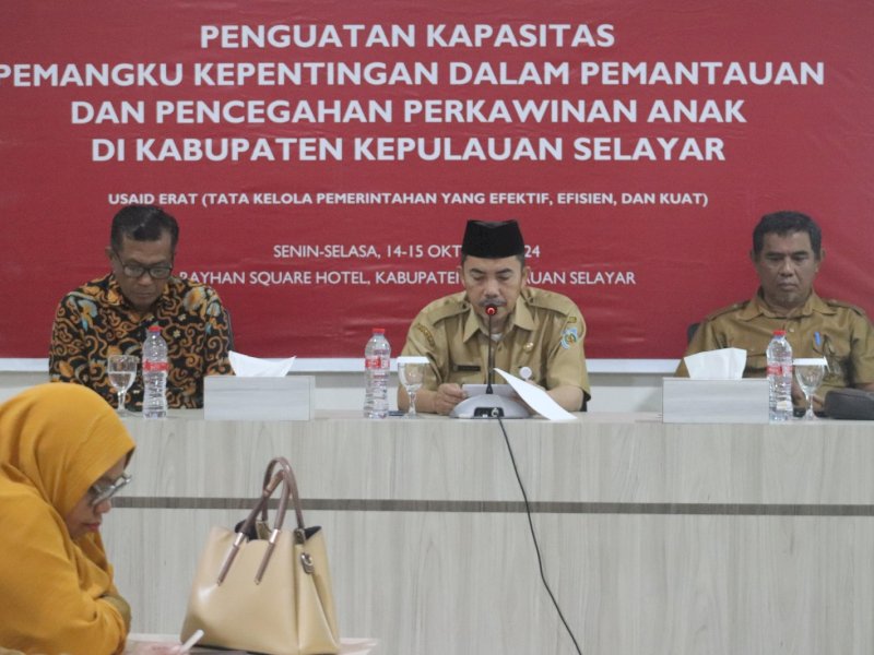 Pemkab Selayar - USAID ERAT Kolaborasi Cegah Perkawinan Anak