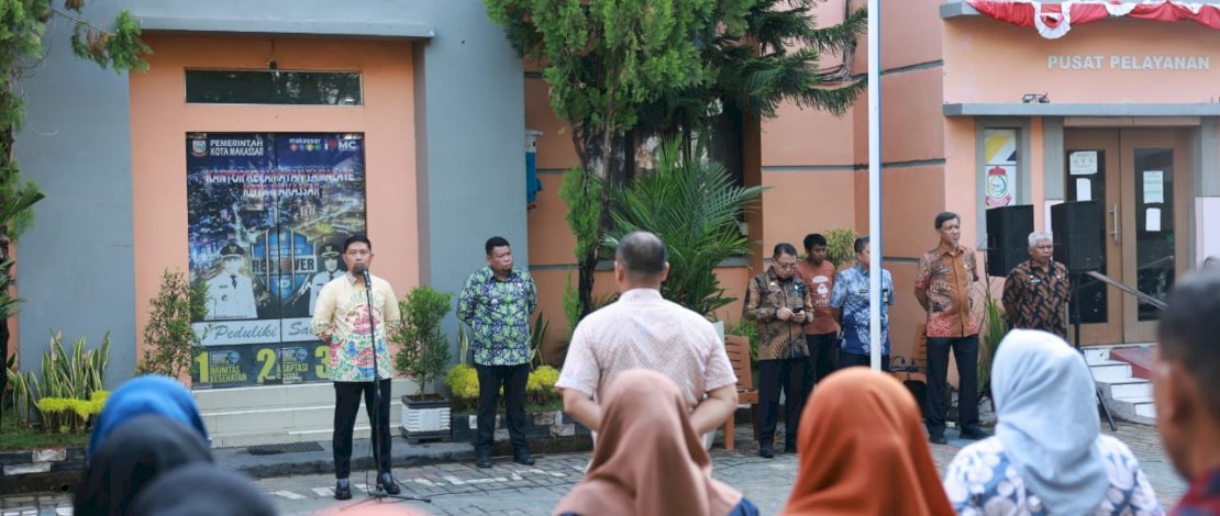 Pjs Wali Kota Arwin Azis Pimpin Apel Pagi di Tamalate, Tekankan Netralitas ASN