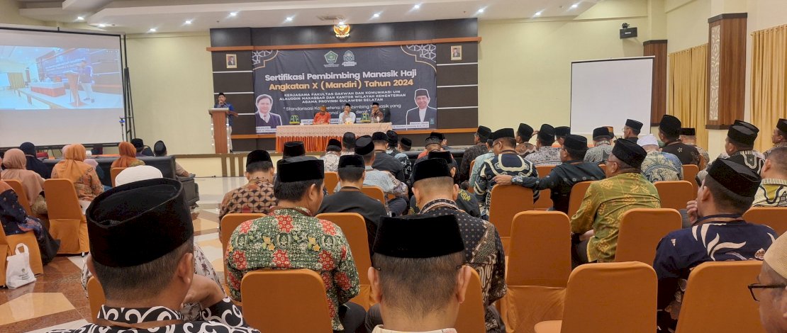 Fakultas Dakwah dan Komunikasi (FDK) Universitas Islam Negeri Alauddin Makassar (UINAM) bersama Kantor Wilayah Kementerian Agama (Kanwil Kemenag) Sulsel sukses menggelar Sertifikasi Pembimbing Manasik Haji Angkatan X (Mandiri) Tahun 2024.