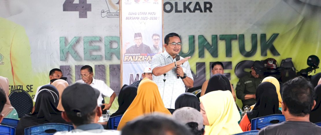 Jelang Debat, Fauzi-Ajie Tuntaskan 80 Titik Kampanye di Luwu Utara