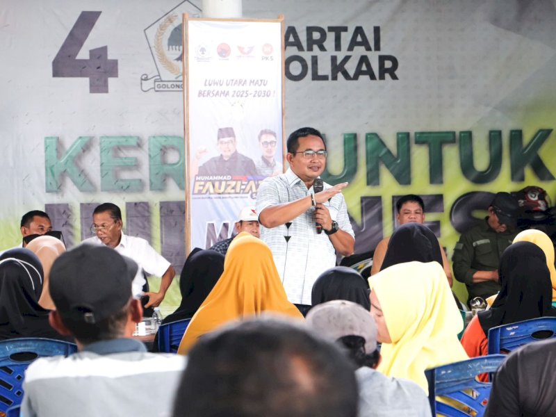 Jelang Debat, Fauzi-Ajie Tuntaskan 80 Titik Kampanye di Luwu Utara