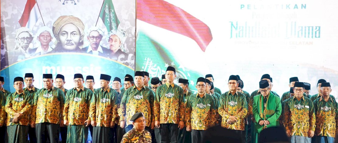 Pelantikan Pengurus Wilayah Nahdatul Ulama Sulawesi Selatan  Masa Khidmat 2024 - 2029 yang dilaksanakan di Hotel Claro Makassar, Senin, 28 Oktober 2024.