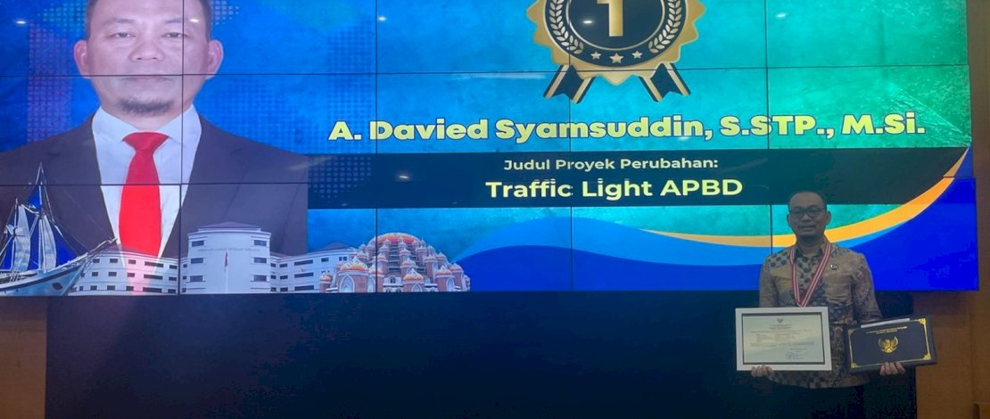 Sekda Maros A. Davied Syamsuddin Raih Juara 1 Proyek Perubahan dengan Inovasi 'Traffic Light APBD
