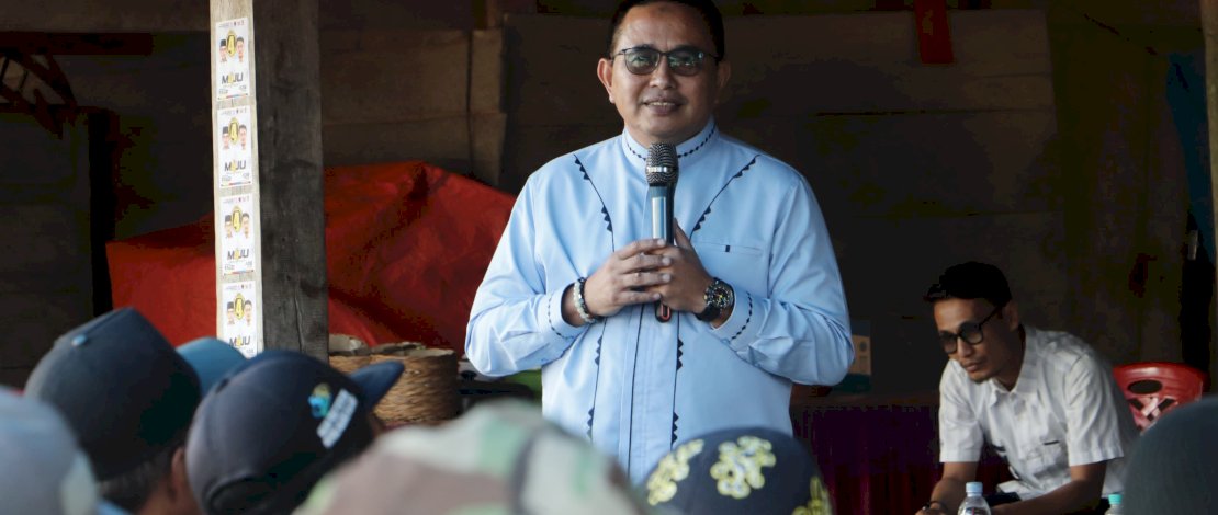 Calon Bupati Luwu Utara, Muhammad Fauzi, melakukan kampanye di Kecamatan Rongkong.