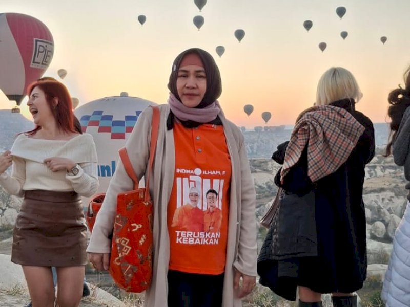 Dari Cappadocia Turki Hajja Nunik Doakan INIMI  Menang Pilwalkot 