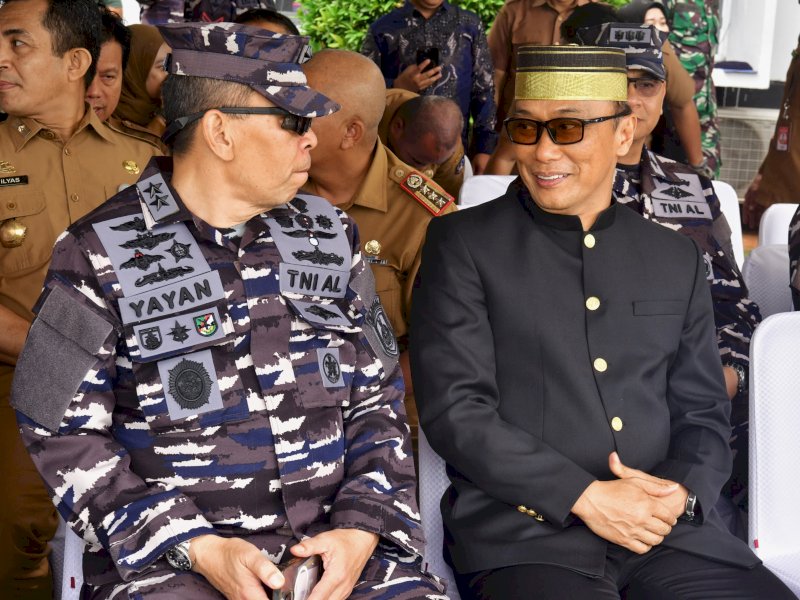 Pj Gubernur Sulsel Hadiri Apel Bersama Saka Bahari di Danlantamal VI Makassar