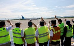 Pj Sekda Makassar Hadiri Peresmian Penerbangan Baru Garuda Indonesia Makassar-Balikpapan
