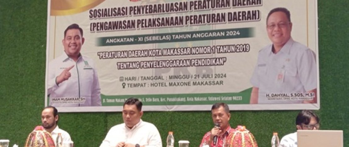Sosialisasi Perda Pendidikan, Imam Musakkar: Ingin Semua Anak di Makassar Cerdas, Harus Melalui Pendidikan