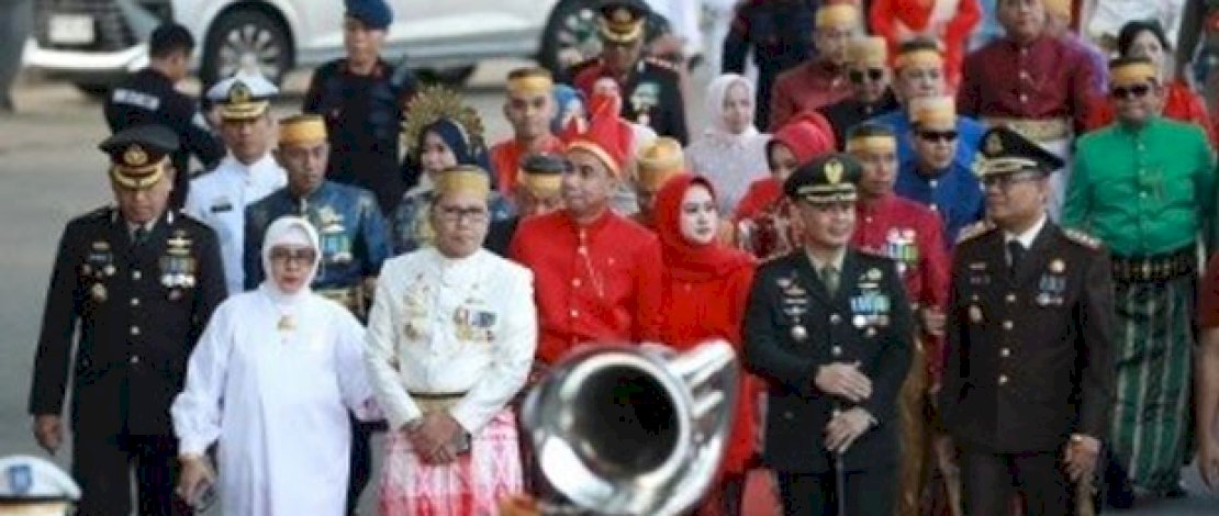 Rudianto Lallo Hadiri Upacara HUT RI ke-79 di Anjungan Pantai Losari