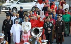 Rudianto Lallo Hadiri Upacara HUT RI ke-79 di Anjungan Pantai Losari