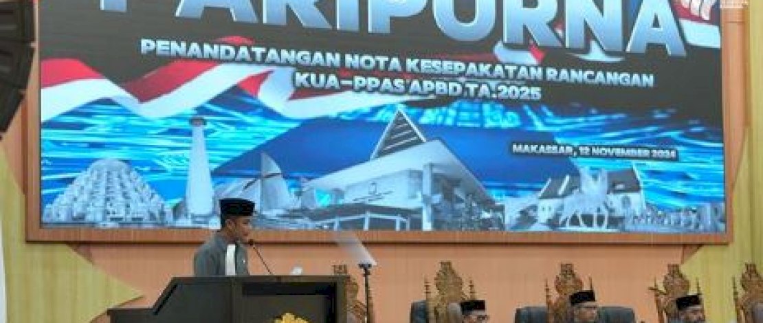 Bapenda Makassar Hadiri Rapat Paripurna Penandatanganan Nota Kesepakatan KUA-PPAS APBD 2025