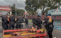 Personel Satbrimob Polda Sulsel Siap Amankan Natal dan Tahun Baru 2025