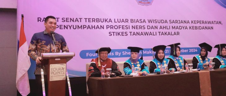 Pj Bupati Takalar Hadiri Wisuda Ahli Madya Kebidanan, Sarjana Keperawatan dan Profesi Ners Stikes Tanawali