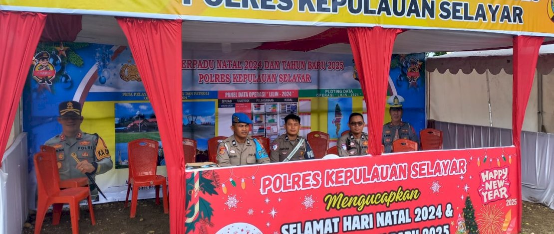 Pos Terpadu Natal dan Tahun Baru Polres Kepulauan Selayar.