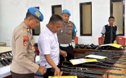 Polda Sulsel Lakukan Pengecekan Senpi dan Amunisi di Polres Kepulauan Selayar