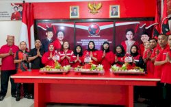 PDI Perjuangan Sulsel Bagikan Tumpeng dan Tanam Pohon di HUT Megawati