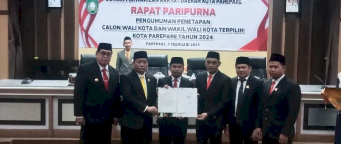 DPRD Kota Parepare menggelar rapat paripurna pengumuman penetapan calon wali kota dan wawali terpilih tahun 2024. DPRD Kota Parepare menggelar rapat paripurna pengumuman penetapan calon wali kota dan wawali terpilih tahun 2024.