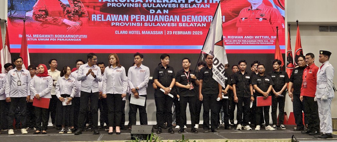 DPD Repdem dan Taruna Merah Putih Sulsel Resmi Dikukuhkan, Siap Jadi Garda Terdepan Kader Muda