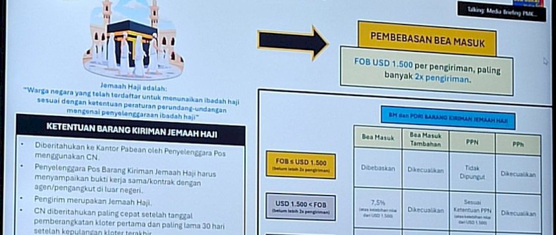 Ketentuan pengiriman barang milik jemaah haji dari Tanah Suci ke Indonesia.