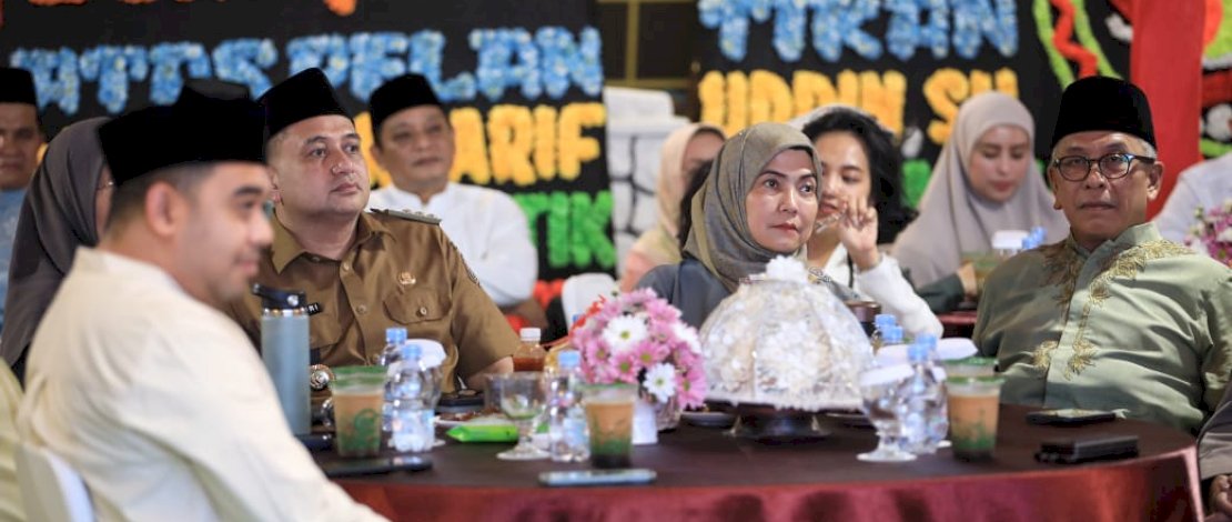 Wali Kota Makassar Munafri Arifuddin dan Wakil Wali Kota Makassar Aliyah Mustika Ilham, menghadiri acara buka puasa bersama yang digelar oleh Pemerintah Kota Makassar.