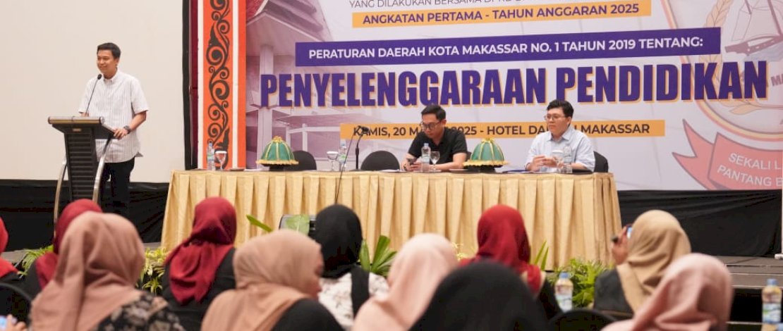 Anggota DPRD Kota Makassar, Andi Odhika Cakra Satriawan, menggelar kegiatan Sosialisasi Peraturan Daerah (Perda) Nomor 1 Tahun 2019 tentang Penyelenggaraan Pendidikan.