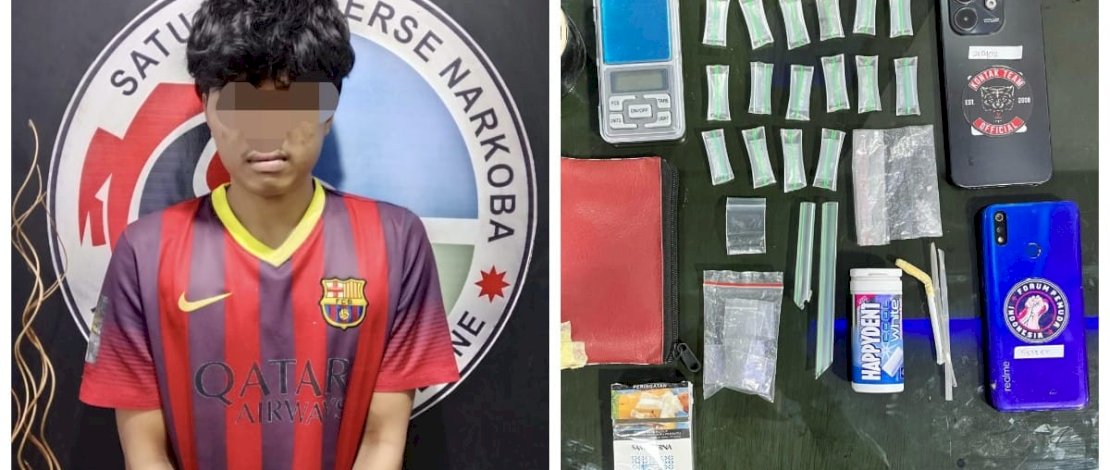 ARN diamankan Polres Bone karena menguasai narkoba jenis sabu.