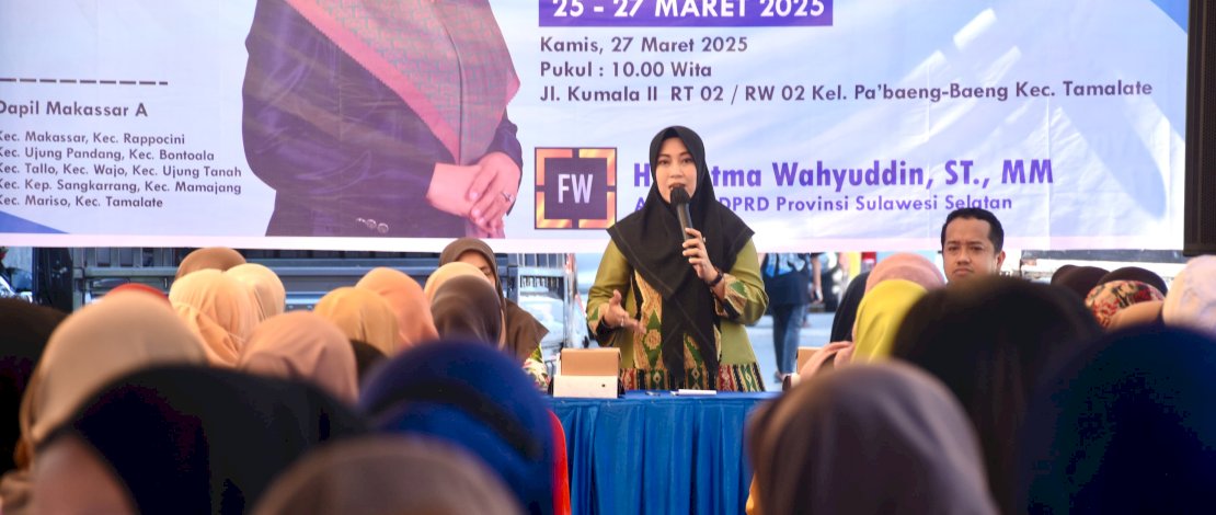 Anggota DPRD Sulsel Fatma Wahyuddin melaksanakan kegiatan pengawasan terhadap Anggaran Pendapatan dan Belanja Daerah (APBD) Sulsel tahun anggaran 2025, di Kelurahan Pa’baeng-baeng, Kecamatan Tamalate, Makassar, Kamis, 27 Maret 2025.