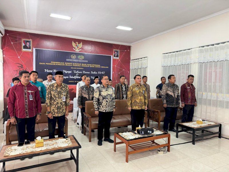 Idulfitri dan Nyepi 2025, Ribuan Narapidana di Sulsel Dapat Remisi