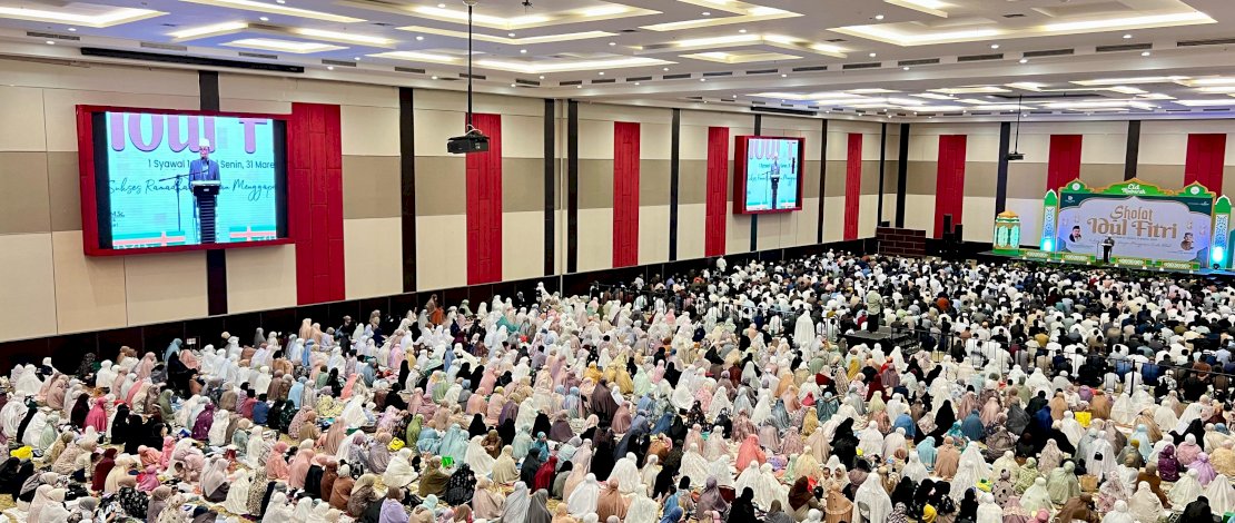 Sukses! Dalton Hotel Makassar Gelar Sholat Idul Fitri 1446 H dengan Ribuan Jemaah