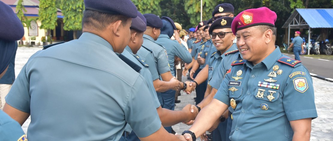 Halalbihalal setelah Idulfitri 1446 H/2025 M,  di Lapangan Arafuru Mako Lantamal VI,  Selasa, 8 April 2025.
