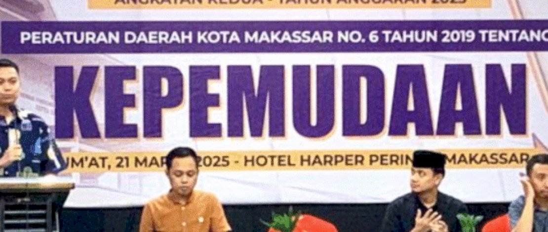 Dorong Kemandirian Pemuda, Legislator Makassar Odhika Cakra Sosialisasikan Perda Kepemudaan