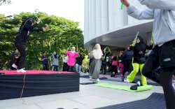 Melinda Aksa Pimpin Kegiatan Healthy Pound Fit Fun Bersama Tiga Organisasi Perempuan Kota Makassar