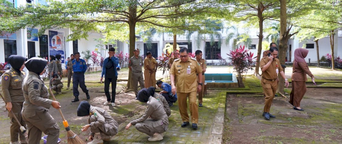Wujudkan Program Unggulan Takalar ke-7, Bupati Takalar Instruksikan Penataan Halaman Tengah Kantor Bupati