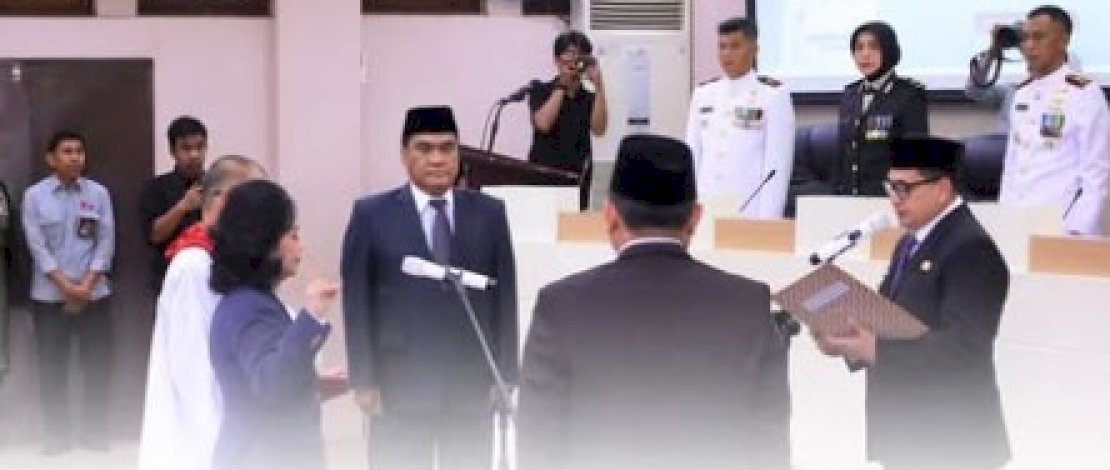 Plt. Kepala DPPKB Makassar Hadiri Pelantikan Penjabat Sekda Kota Makassar