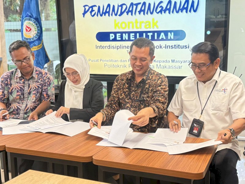 Hasilkan Riset Berkualitas, 4 Tim Dosen Poltekpar Makassar Teken Kontrak Penelitian