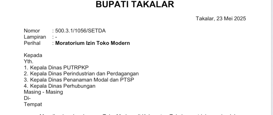 Menumpuk Dalam Kota, Bupati Takalar Hentikan Izin Toko Retail Modern Menumpuk Dalam Kota, Bupati Takalar Hentikan Izin Toko Retail Modern