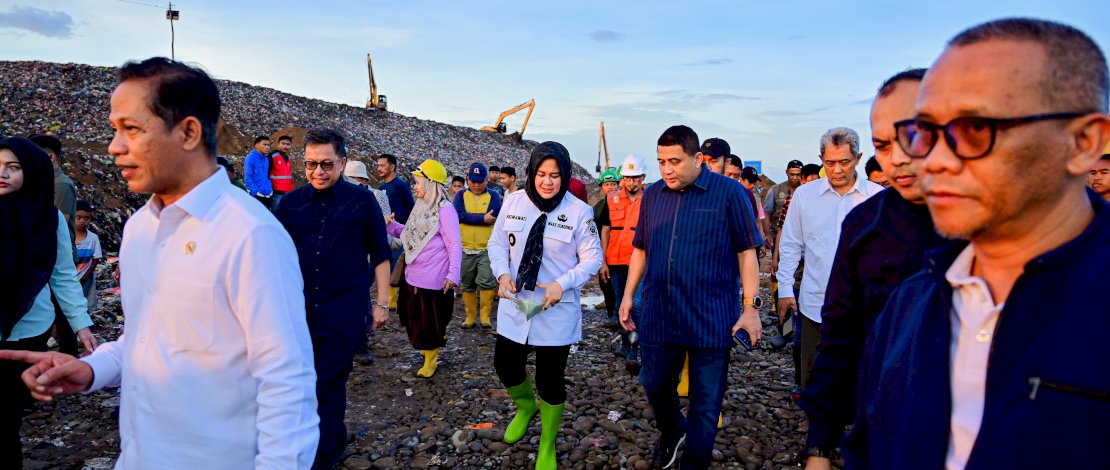 Wagub Sulsel Fatmawati Rusdi dan Menteri LHK Tinjau TPA Tamangapa, Bahas Waste to Energy 