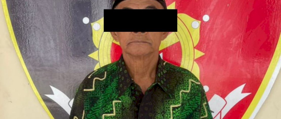 Pelaku kekerasan seksual terhadap penyandang disabilitas mental di Kabupaten Kepulauan Selayar saat diamankan polisi.