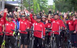 Ribuan Peserta Meriahkan Fun Bike Hari Bhayangkara ke-79 di Takalar