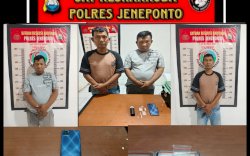 Operasi Antik Lipu 2025, Polres Jeneponto Tangkap Dua Pelaku Narkoba 