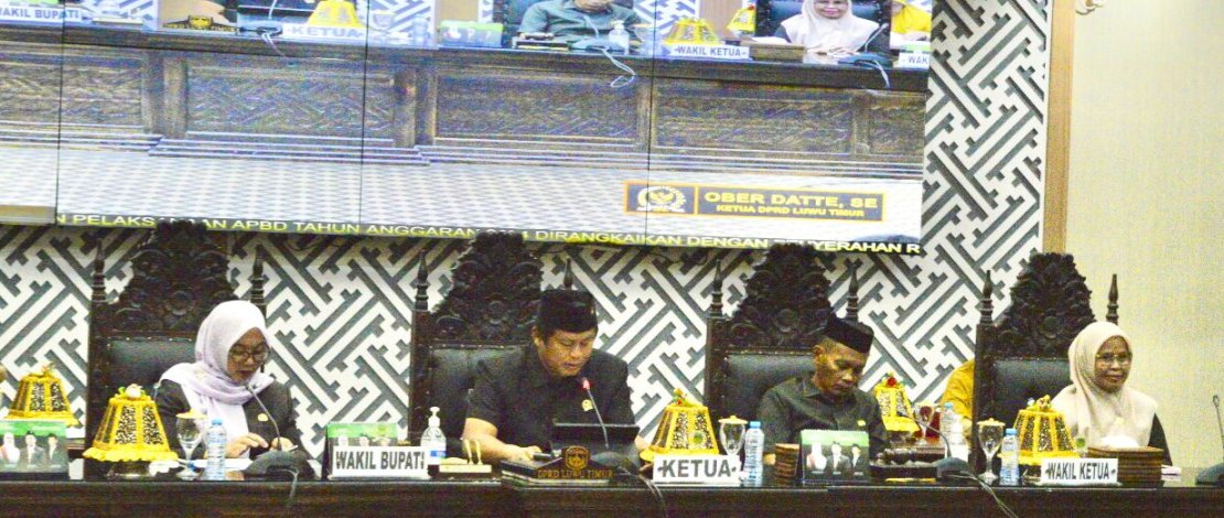 Rapat paripurna penyerahan Ranperda tentang Pertanggungjawaban Pelaksanaan APBD Tahun Anggaran 2024 dan Rancangan Perubahan Kebijakan Umum Anggaran dan Prioritas Plafon Anggaran Sementara (KUA PPAS) Tahun 2025.