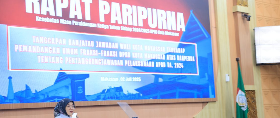 Aliyah Mustika Ilham Tegaskan Komitmen Transparansi APBD di Rapat Paripurna DPRD Makassar