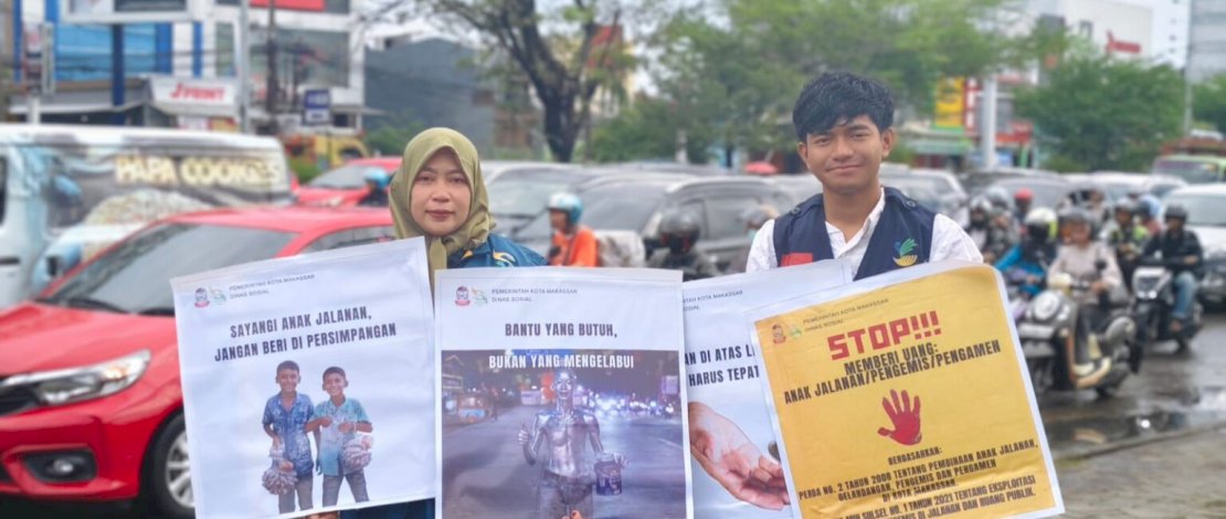 Dinsos Makassar Dirikan 9 Posko Anjal, Edukasi Masyarakat untuk Stop Memberi di Jalan