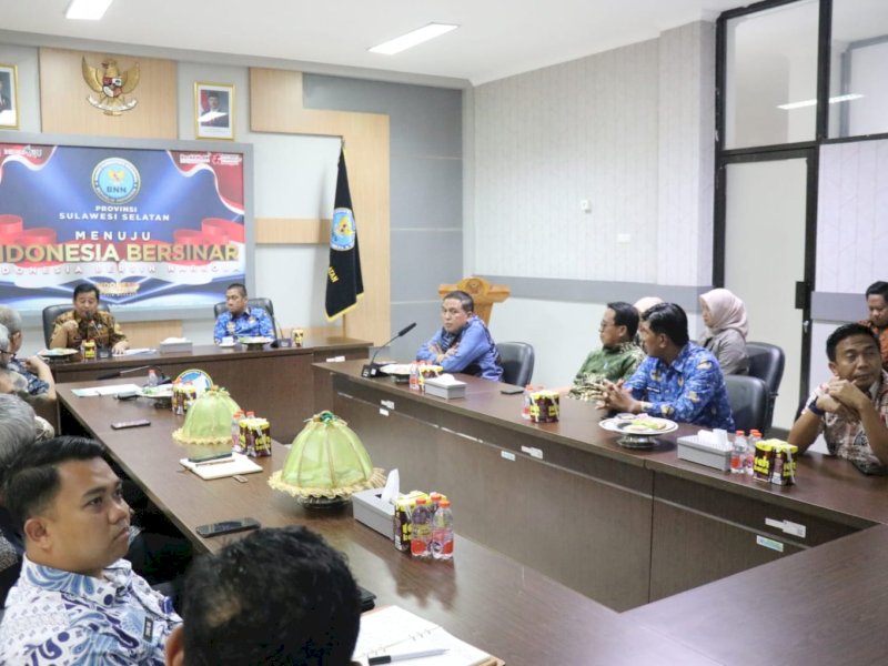 Datangi Kantor BNNP Sulsel, Bupati Luwu Timur Bahas Rencana Pembentukan Badan Narkotika Kabupaten 