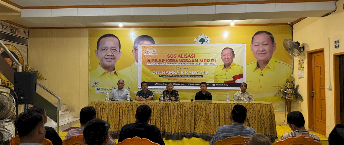 Anggota DPR RI, Hamka B Kady, kembali menggelar Sosialisasi 4 Pilar Kebangsaan, di Kota Makassar, Minggu, 26 Juni 2025. Anggota DPR RI, Hamka B Kady, kembali menggelar Sosialisasi 4 Pilar Kebangsaan, di Kota Makassar, Minggu, 26 Juni 2025.