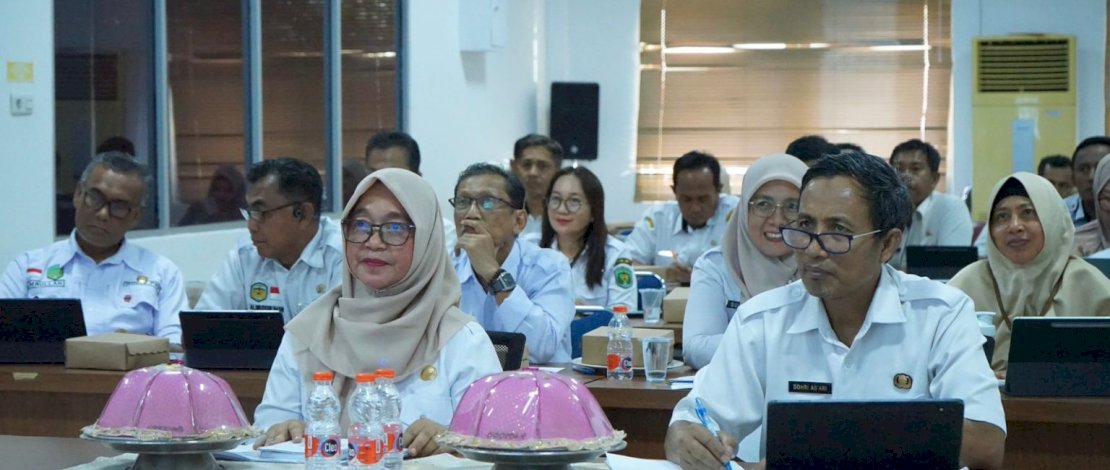 Wakil Bupati Luwu Timur, Puspawati Husler, saat memaparkan 8 Aksi Konvergensi Percepatan Penurunan Stunting di hadapan Tim Penilai Provinsi Sulsel secara daring, Rabu, 28 Mei 2025.