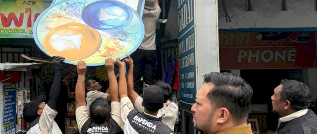 Bapenda Makassar Temukan Ratusan Reklame Ilegal