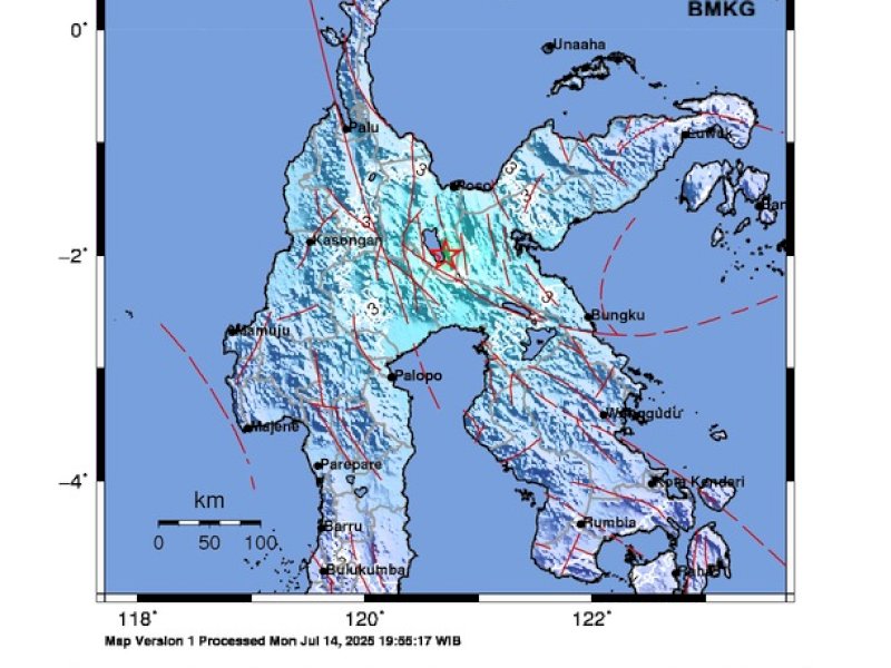 Gempa Magnitudo 5,0 Guncang Poso, Sulteng: BMKG Pastikan Tak Berpotensi Tsunami