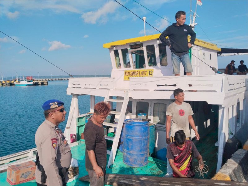 Cegah Laka Laut, Polres Selayar Perketat Pengawasan Bongkar Muat di Pelabuhan 