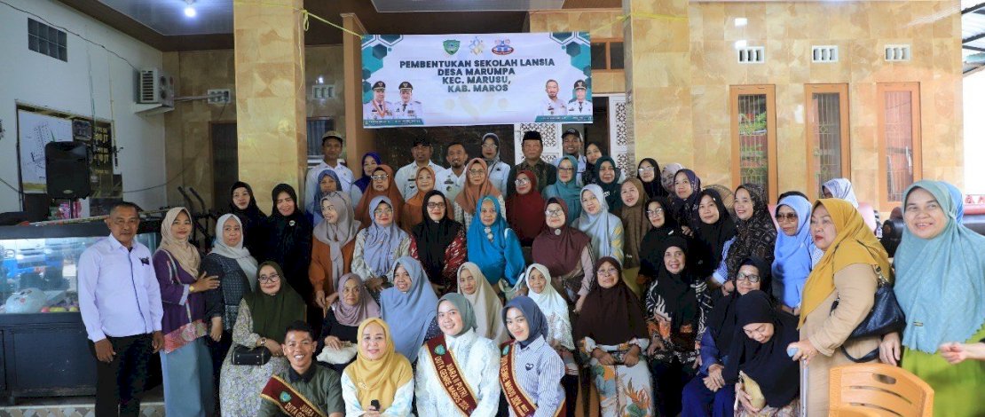 Pemkab Maros Luncurkan Sekolah Lansia di Desa Marumpa, Dorong Lansia Tetap Aktif dan Bermartabat